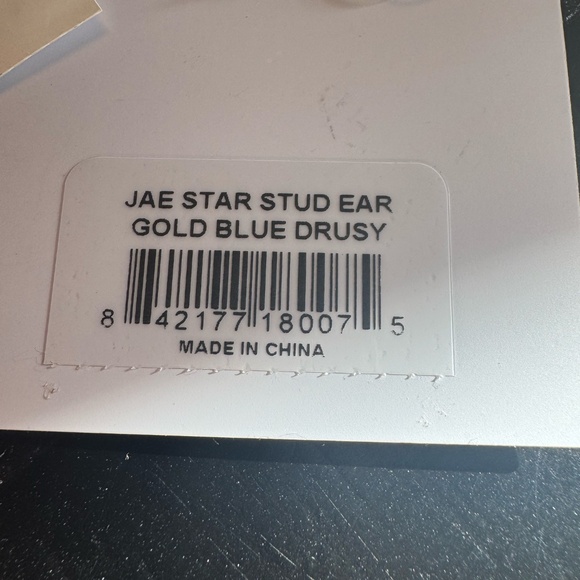 Kendra Scott Jae Star Gold Stud Earrings in Drusy - Picture 2 of 7